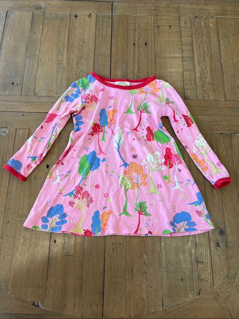 The Beaufort bonnet company Polly play dress pink tree print 3T play condition